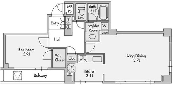 プライムアーバン赤坂の物件間取画像